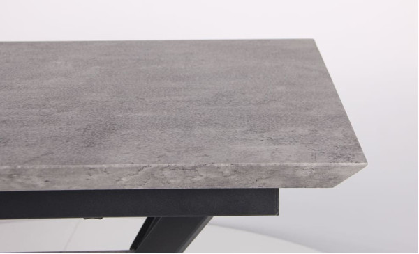 Розкладний обідній стіл AMF Jackson Чорний / МДФ Бетон-5