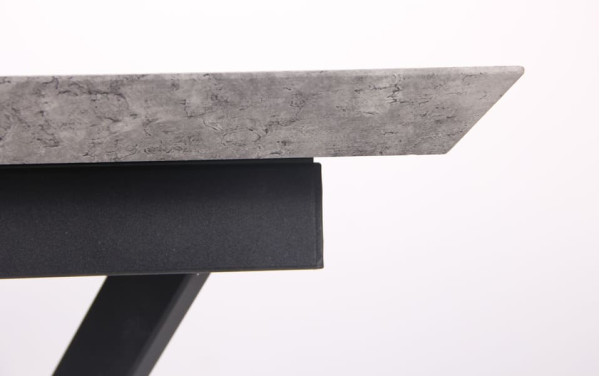 Розкладний обідній стіл AMF Jackson Чорний / МДФ Бетон-6