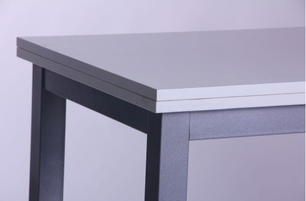 Розкладний обідній стіл AMF Кадіс Меламін білий глянець-5