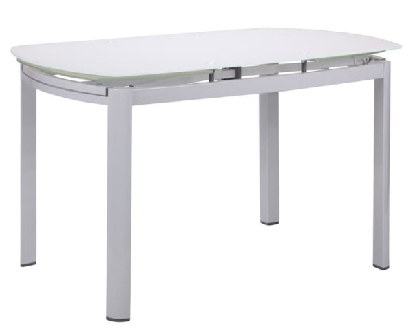 Розкладний обідній стіл AMF Кассандра База білий Скло-0