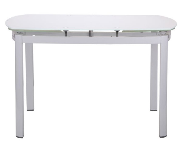 Розкладний обідній стіл AMF Кассандра База білий Скло-1