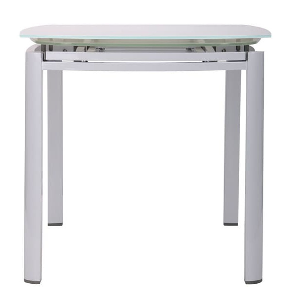 Розкладний обідній стіл AMF Кассандра База білий Скло-2