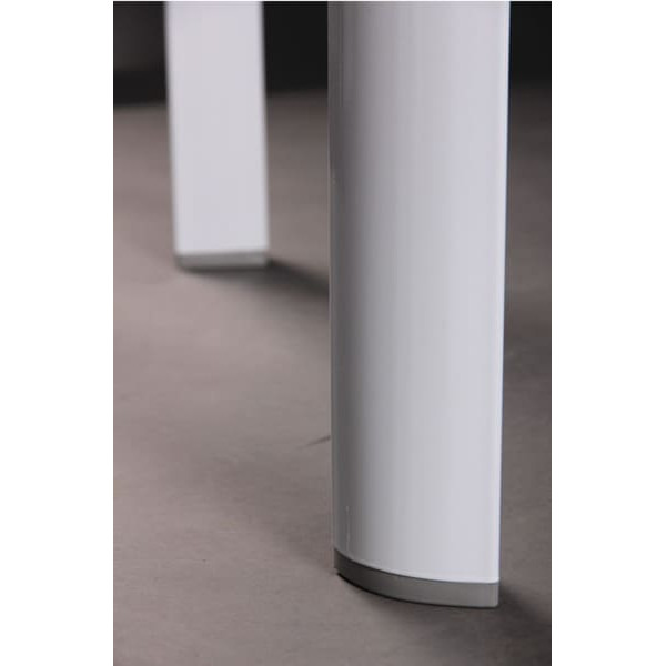 Розкладний обідній стіл AMF Кассандра База білий Скло-8