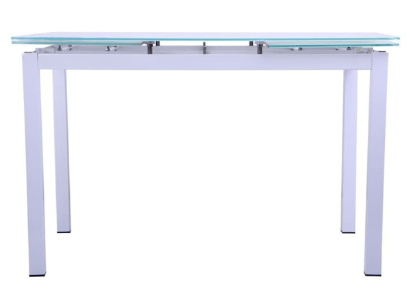 Розкладний обідній стіл AMF Мішель Білий - Скло з візерунком-1