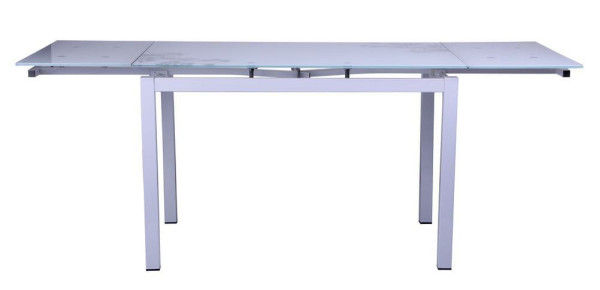 Розкладний обідній стіл AMF Мішель Білий - Скло з візерунком-3