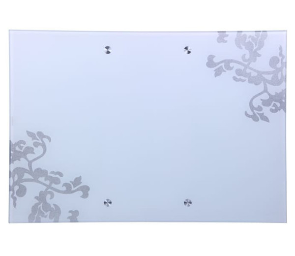 Розкладний обідній стіл AMF Мішель Білий - Скло з візерунком-4