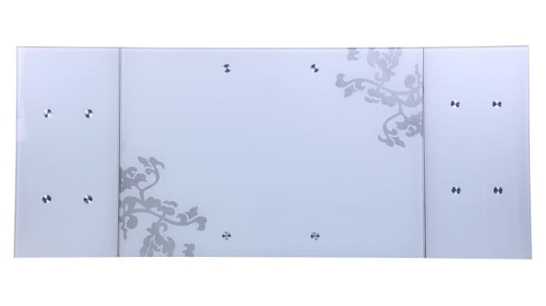 Розкладний обідній стіл AMF Мішель Білий - Скло з візерунком-5