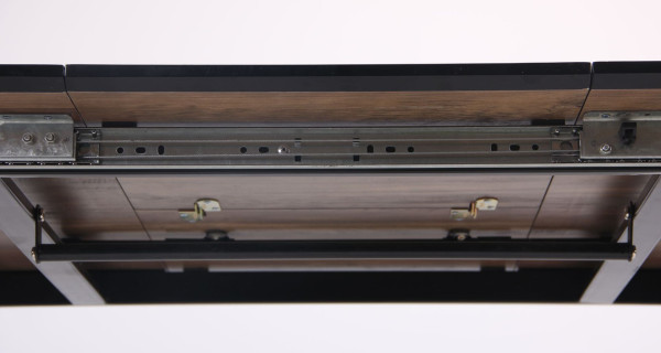 Розкладний обідній стіл AMF Orlando Чорний - Дуб шервуд-11