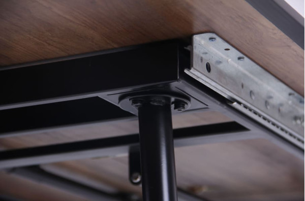 Розкладний обідній стіл AMF Orlando Чорний - Дуб шервуд-12