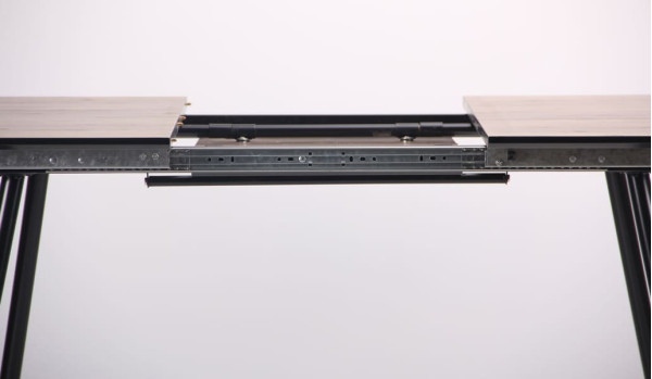 Розкладний обідній стіл AMF Orlando Чорний - Дуб шервуд-8