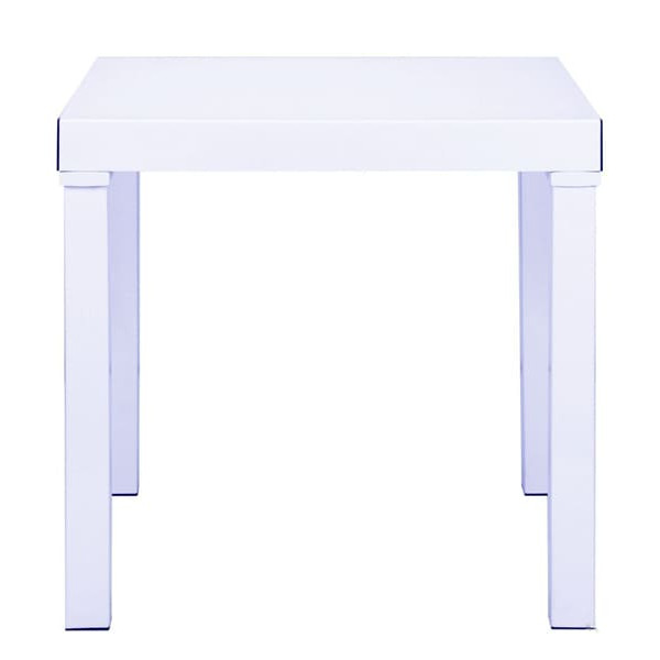 Розкладний обідній стіл AMF Пірей База білий/Скло білий-1