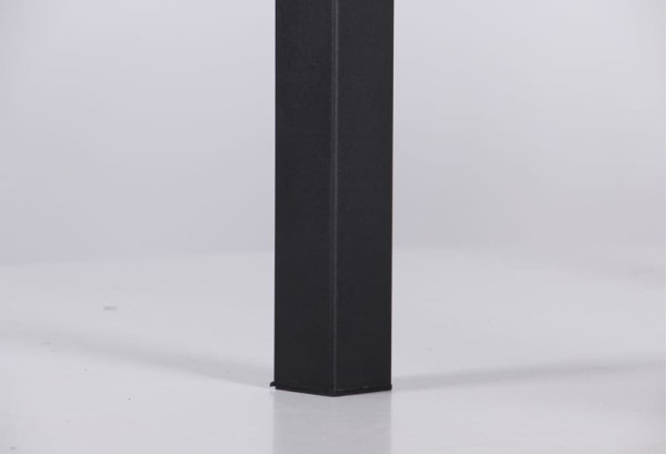 Розкладний обідній стіл AMF Пірей чорний/скло антрацит-18