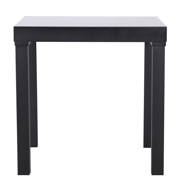 Розкладний обідній стіл AMF Пірей чорний/скло антрацит-4