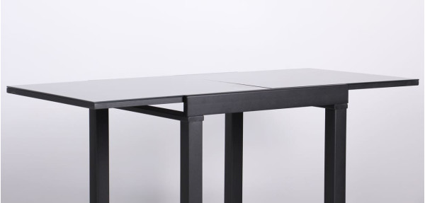 Розкладний обідній стіл AMF Пірей чорний/скло антрацит-6