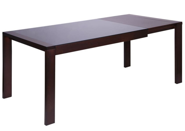 Розкладний обідній стіл AMF Рейн Горіх темний Скло-3
