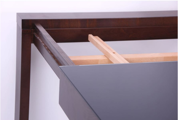 Розкладний обідній стіл AMF Рейн Горіх темний Скло-4