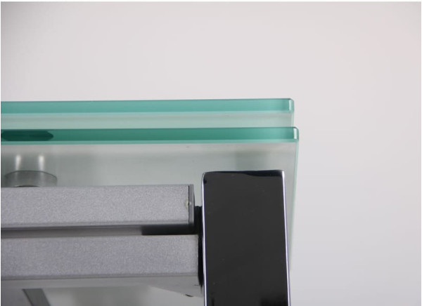 Розкладний обідній стіл AMF Сандро хром/Скло білий-11