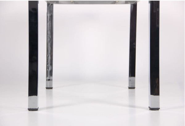 Розкладний обідній стіл AMF Сандро хром/Скло білий-13