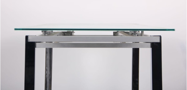 Розкладний обідній стіл AMF Сандро хром/Скло білий-7