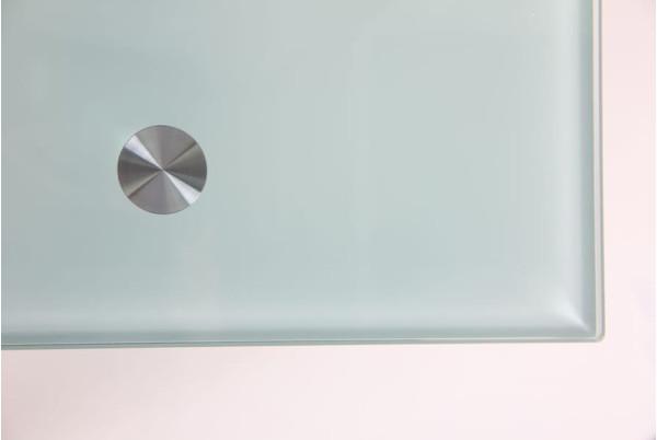 Розкладний обідній стіл AMF Сандро хром/Скло білий-8