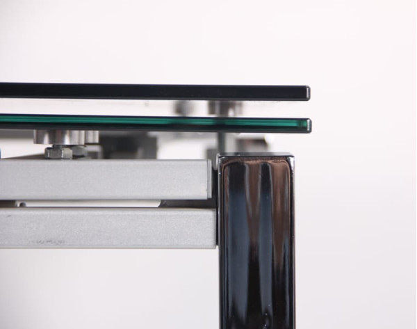 Раскладной обеденный стол AMF Сандро хром/Стекло черный-12