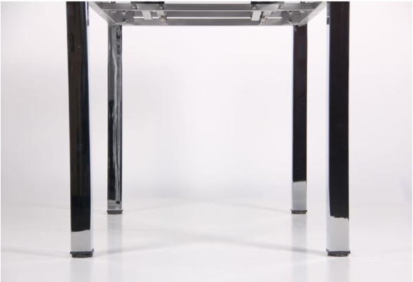 Раскладной обеденный стол AMF Сандро хром/Стекло черный-13