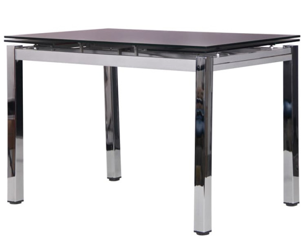 Раскладной обеденный стол AMF Сандро хром/Стекло черный-4