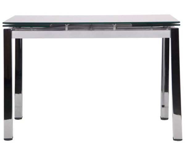 Розкладний обідній стіл AMF Сандро хром/Скло сірий-2