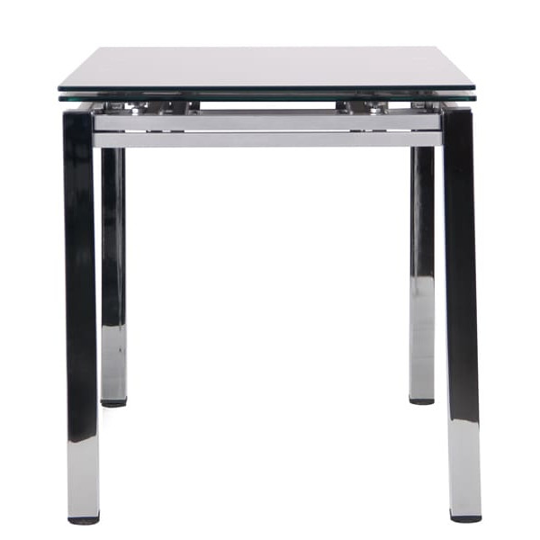 Розкладний обідній стіл AMF Сандро хром/Скло сірий-3