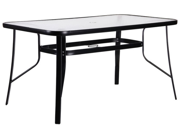 Обідній стіл AMF Cancun Чорний Скло-0