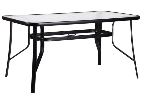 Обідній стіл AMF Cancun Чорний Скло-1