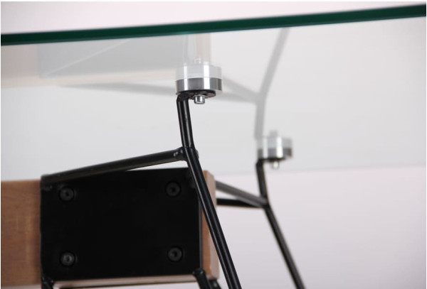 Обідній стіл AMF Каттані чорний/Скло прозоре-11