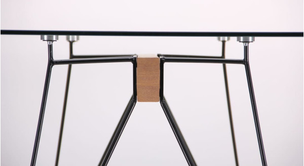 Обідній стіл AMF Каттані чорний/Скло прозоре-12