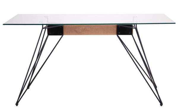 Обідній стіл AMF Каттані чорний/Скло прозоре-2