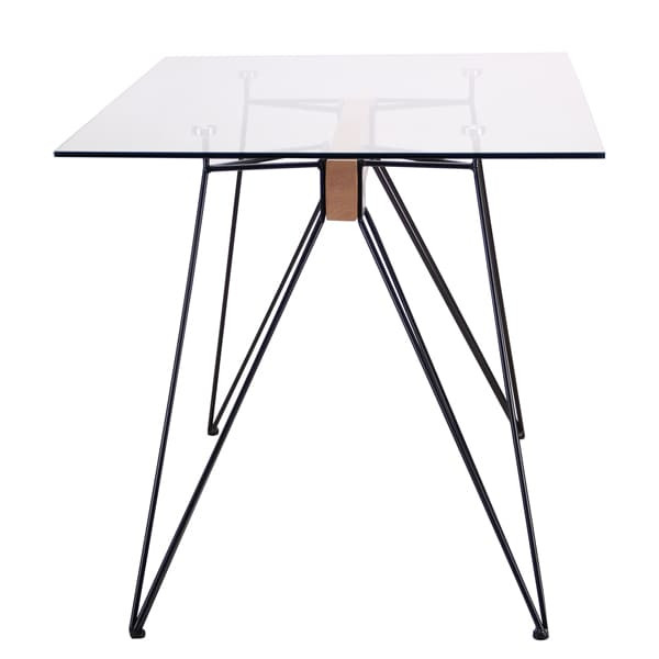 Обідній стіл AMF Каттані чорний/Скло прозоре-3