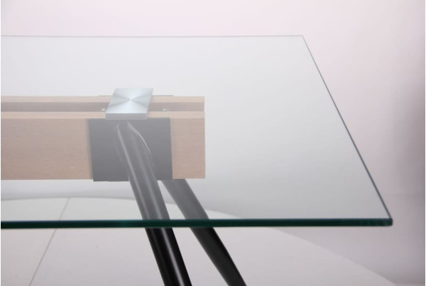 Обеденный стол AMF Корлеоне черный/Стекло прозрачное-5