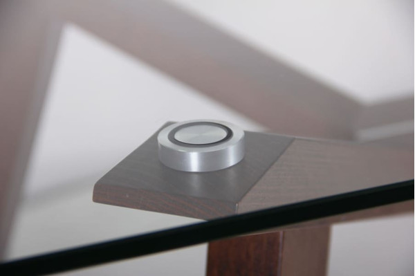 Обідній стіл AMF Мертон горіх світлий/Скло прозоре-10