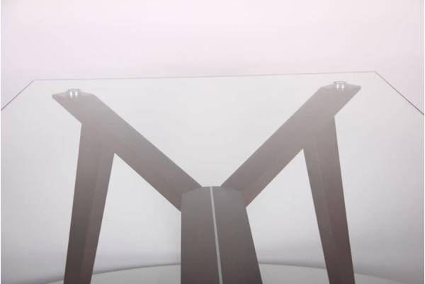 Обідній стіл AMF Мертон горіх світлий/Скло прозоре-9