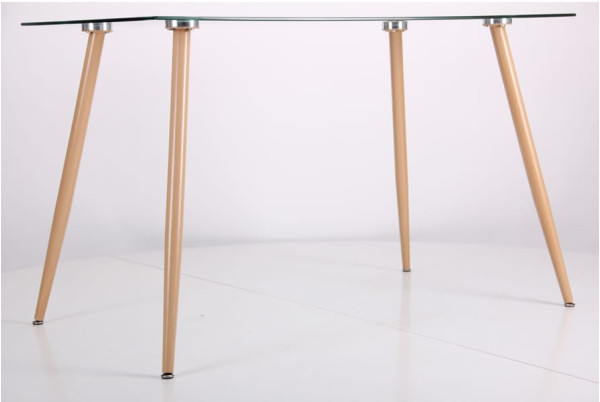 Обідній стіл AMF Умберто Бук/Скло прозоре-11