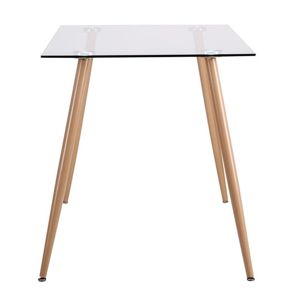 Обідній стіл AMF Умберто Бук/Скло прозоре-2