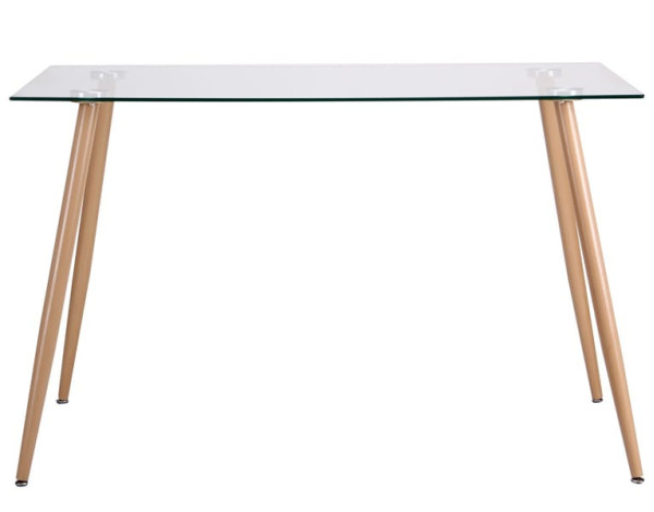 Обідній стіл AMF Умберто Бук/Скло прозоре-3