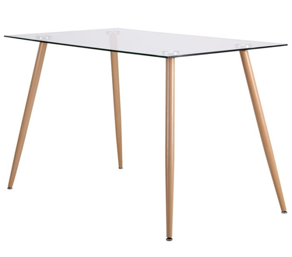 Обідній стіл AMF Умберто Бук/Скло прозоре-4