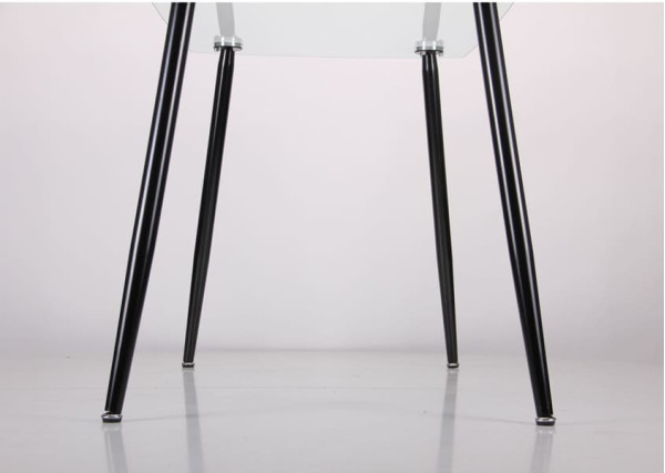 Обідній стіл AMF Умберто Чорний/Скло прозоре-11