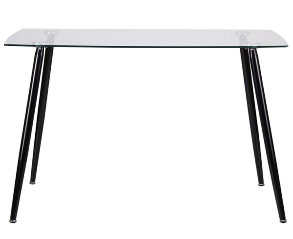 Обідній стіл AMF Умберто Чорний/Скло прозоре-3