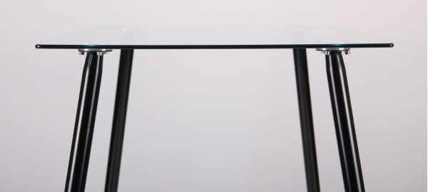 Обідній стіл AMF Умберто Чорний/Скло прозоре-5