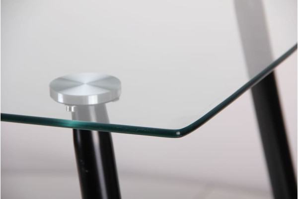 Обідній стіл AMF Умберто Чорний/Скло прозоре-7