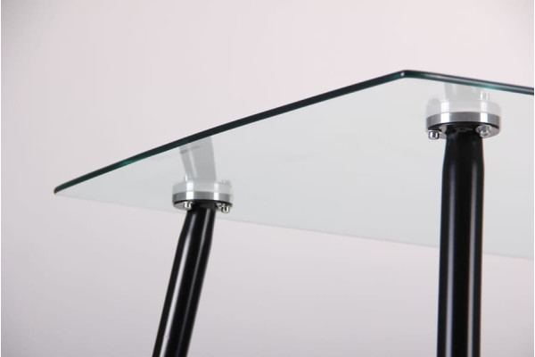 Обідній стіл AMF Умберто Чорний/Скло прозоре-8