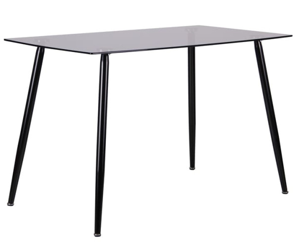 Обеденный стол AMF Умберто Черный/Стекло тонированное Серое-0