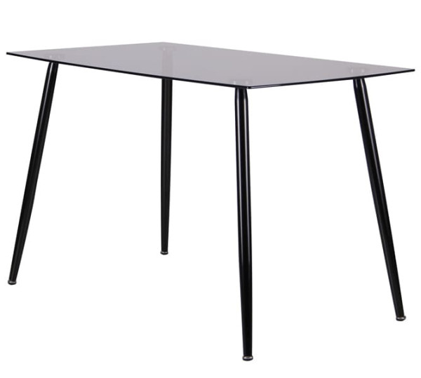 Обеденный стол AMF Умберто Черный/Стекло тонированное Серое-4