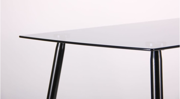 Обеденный стол AMF Умберто Черный/Стекло тонированное Серое-7
